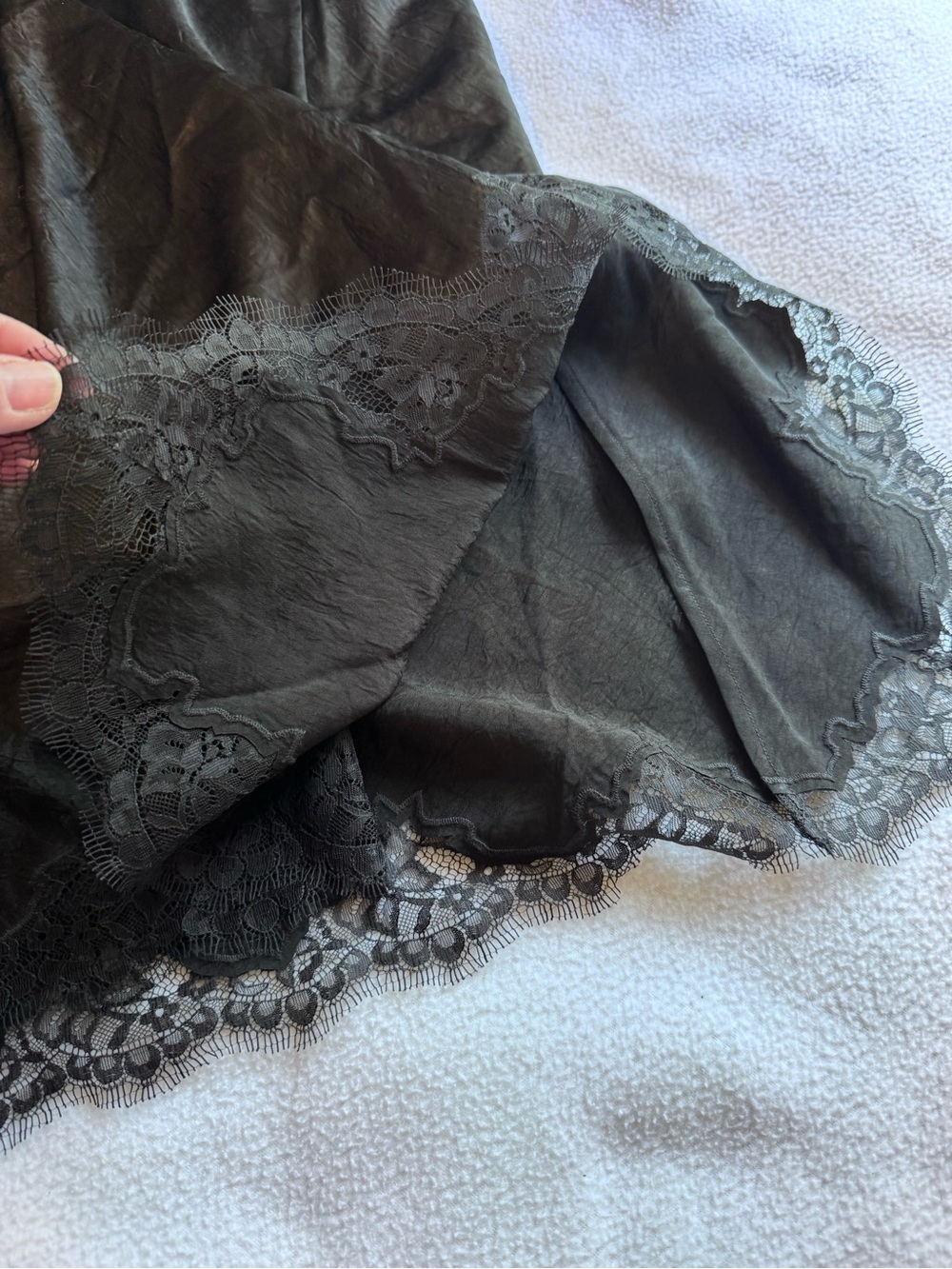 J. Crew Gwyneth lace-trim slip skirt in textured satin XXL - Picture 8 of 11